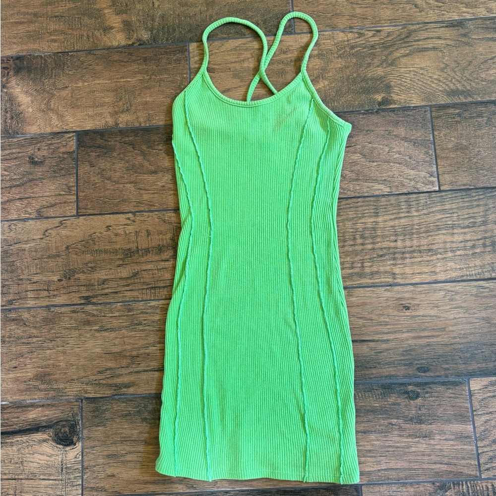 Vibrant Green Sleeveless Dress